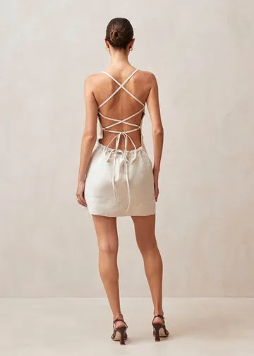 Alohas Lina Natural Mini Dress