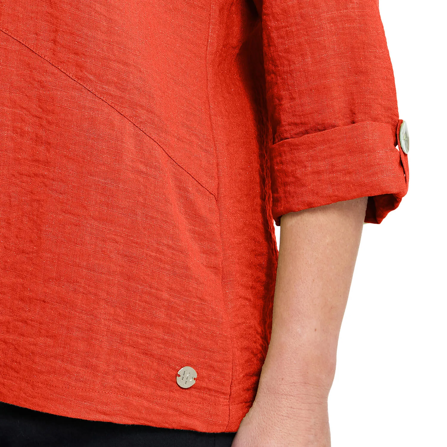 Asymmetric Hem Top - Coral