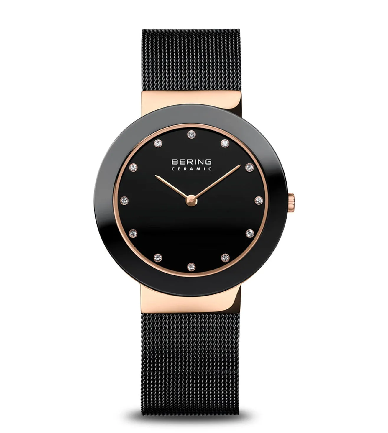 Bering Ceramic Black Dial Women 35mm