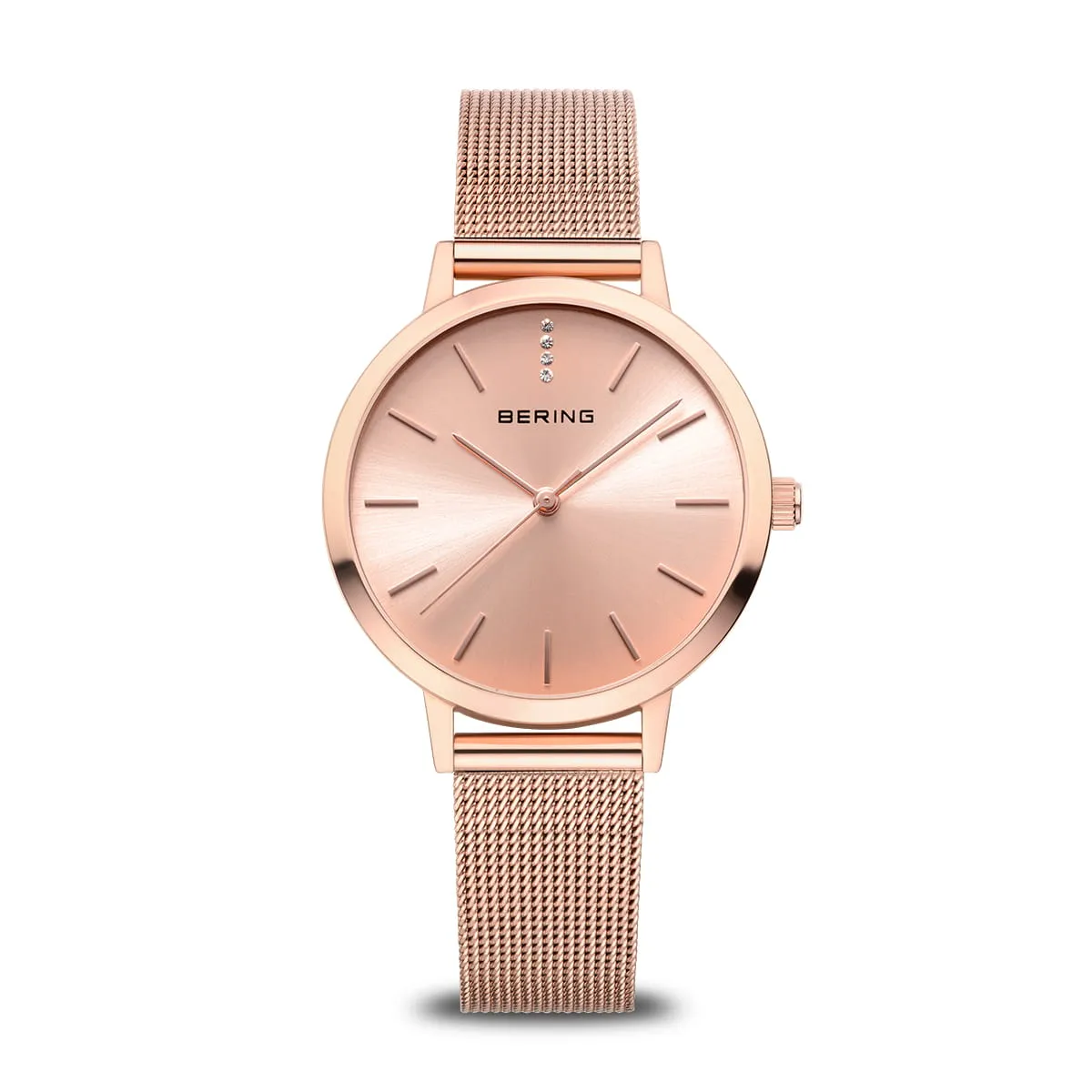 Bering Classic  Rose Gold Dial Women 34mm