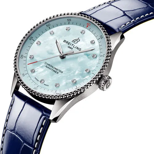 Breitling Navitimer Blue Dial Women 32mm