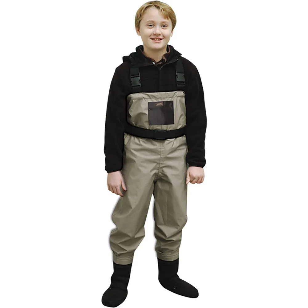 Caddis Youth Khaki Breathable Stockingfoot Waders