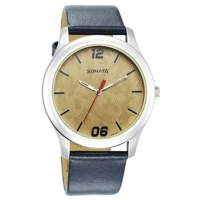 Camo Brown Analog Dial & Leather Strap