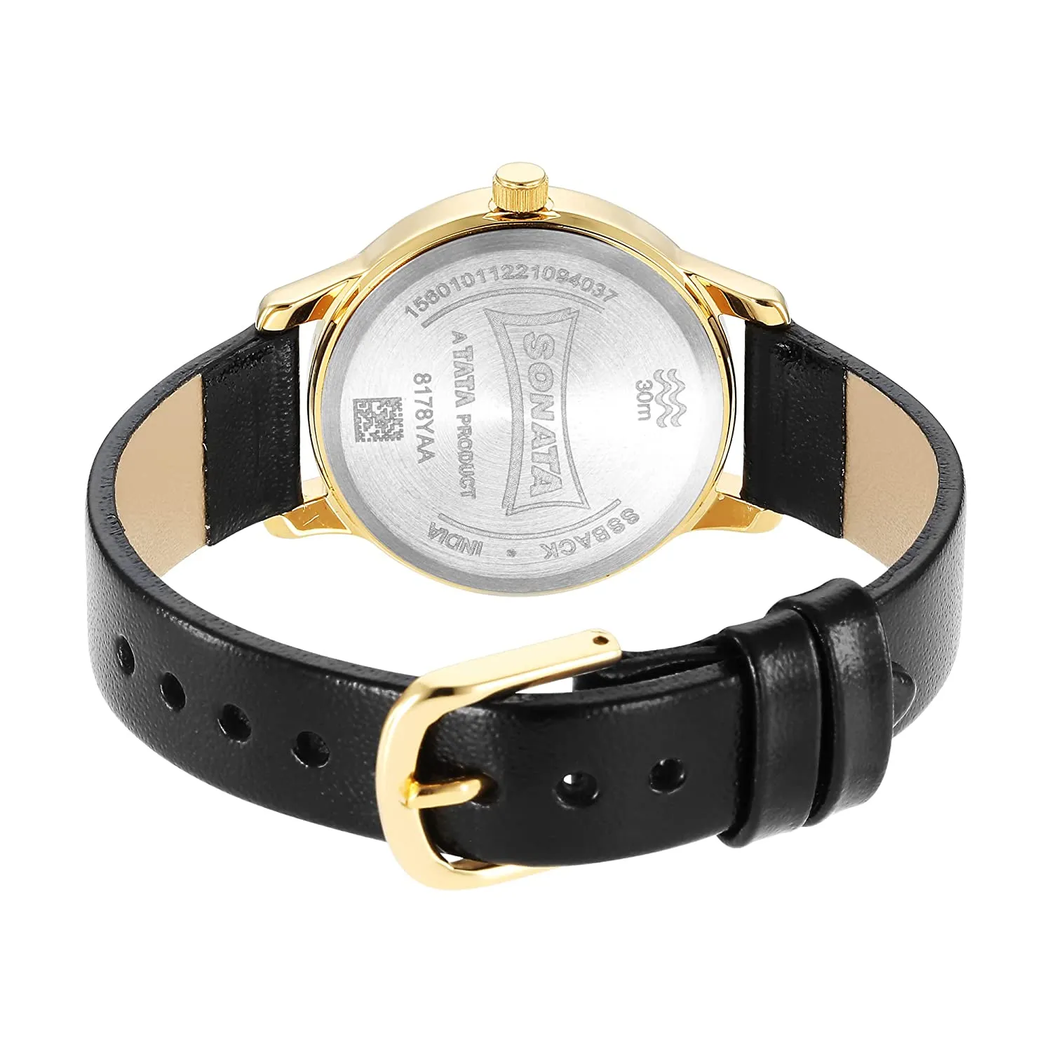 Classic White Dial & Black Leather Strap