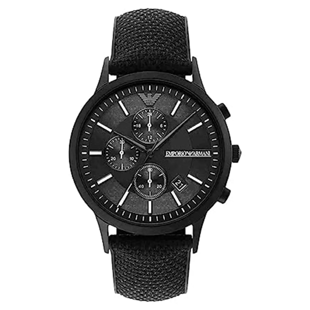 Emporio Armani Renato Black Dial Men 43mm
