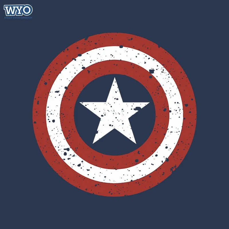 Grunge Shield Captain America T-Shirt