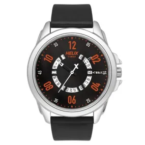 Helix Black Dial Leather