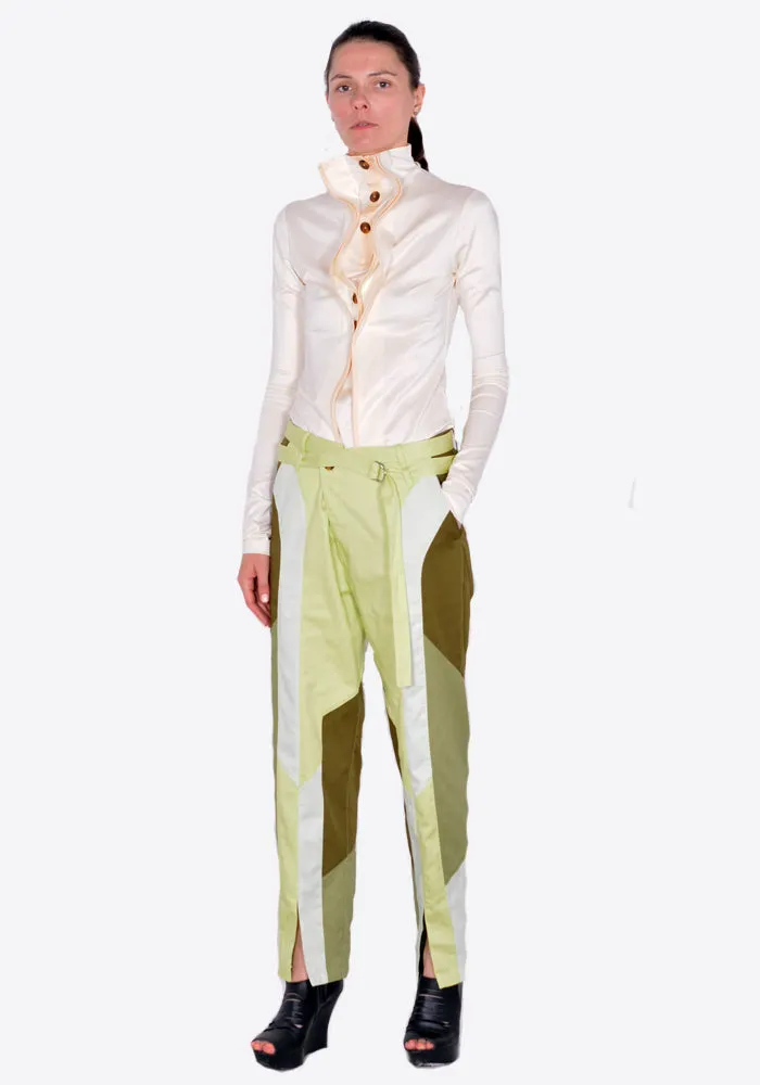 KIKO KOSTADINOV KKWSS22T02 DAINTREE PANELLED TROUSER TEA GREEN/MULTI