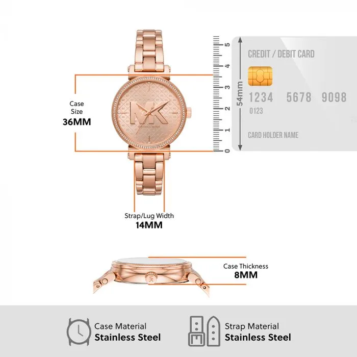 Michael Kors Sofie Rose Gold Dial Women 36mm