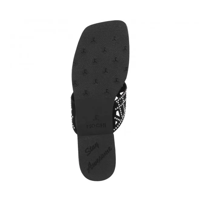 Mochi Women Black Casual Slippers