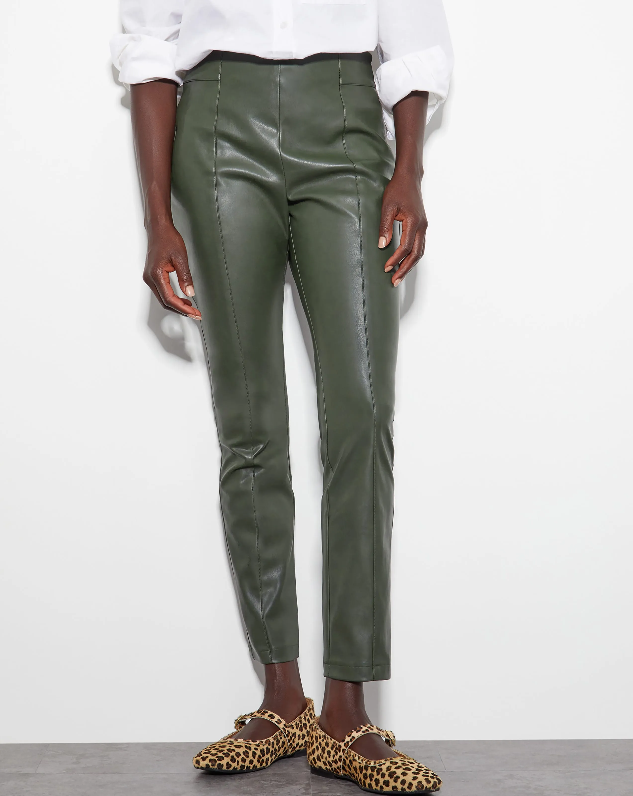 Monsoon Paige Leather Leggings | Simply Be