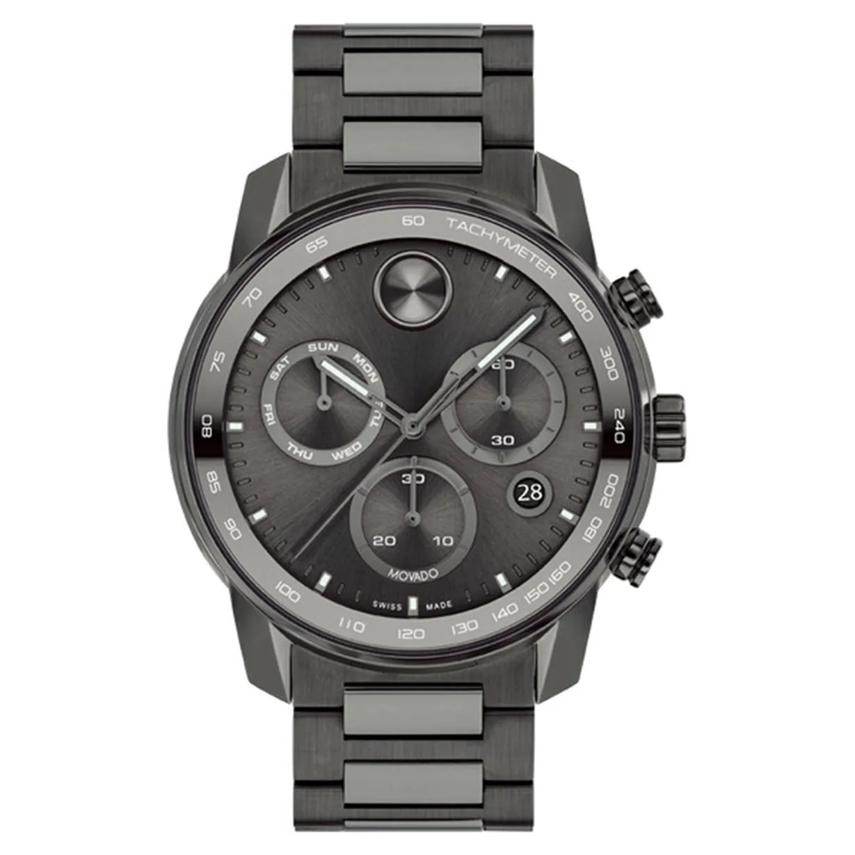 Movado Bold Verso Gunmetal Dial Men 44mm