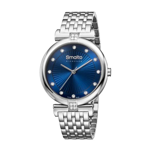 Smalto Ladies Stainless Steel Watch With Blue Dial
