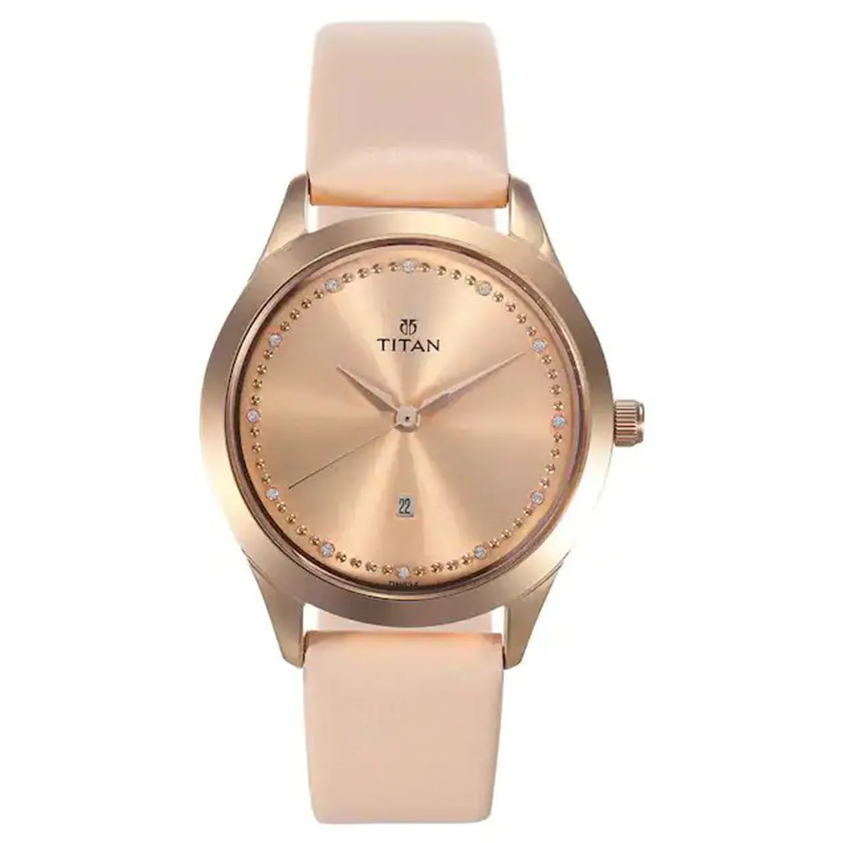 Sparkle Pink Dial & Leather Strap