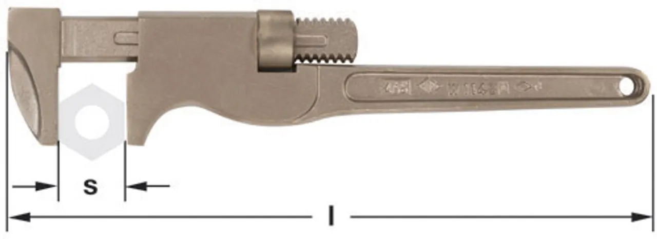 Wrench, Monkey 21" OAL - Non-Sparking, Non-Magnetic W-1150